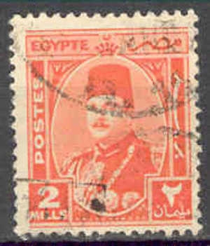Egipto 1944 Scott 243 Sello º Personaje Rey Farouk Timbre 2M Egypte Mi.269 Yvert224 